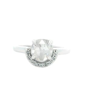 Half Halo S+P Diamond Ring