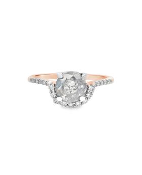 Half Halo S+P Diamond Ring Rose #2