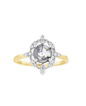 Heirloom Halo S+P Ring Yellow
