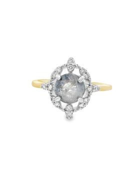 Heirloom Halo S+P Ring Yellow