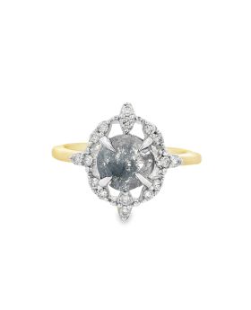 Heirloom Halo S+P Ring Yellow