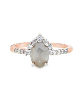 Half Marquise  S+P Oval Ring Rose