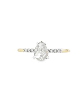 Petite Pear S+P Ring Yellow