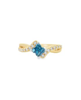 Twist Blue S+P Ring #2 TT
