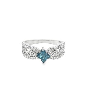Script Blue S+P Ring