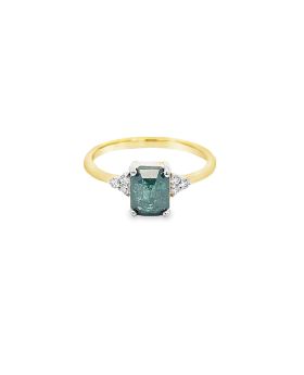Triad Blue S+P Emerald Ring