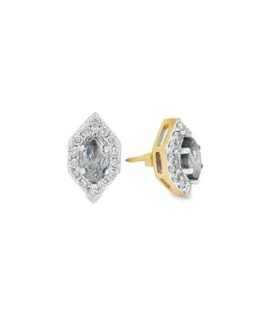 E. Hex Halo S+P Earring Yellow