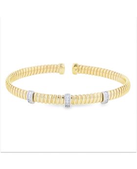 Thin Three Station Flex Bangle