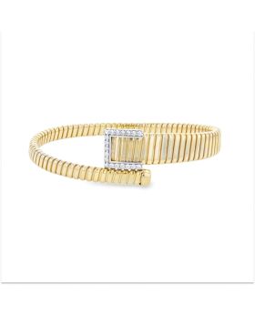Square Twist Diamond Bangle